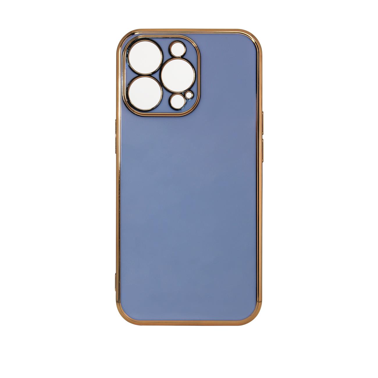 Lighting Color Case для Samsung Galaxy A12 5G золотая рамка гелевая крышка синий