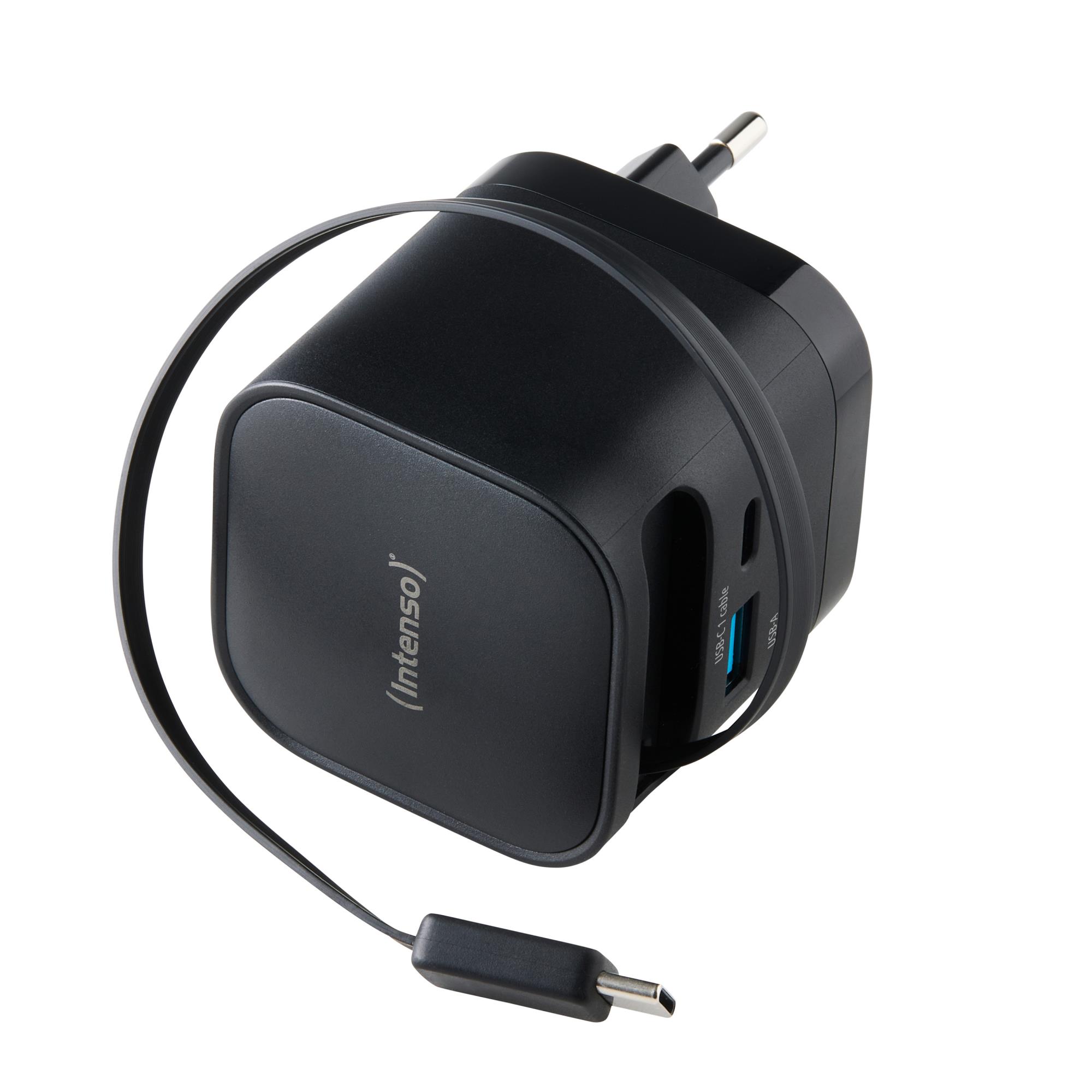 Intenso 7806520 maitinimo adapteris 1xUSB-A 1xUSB-C juodas
