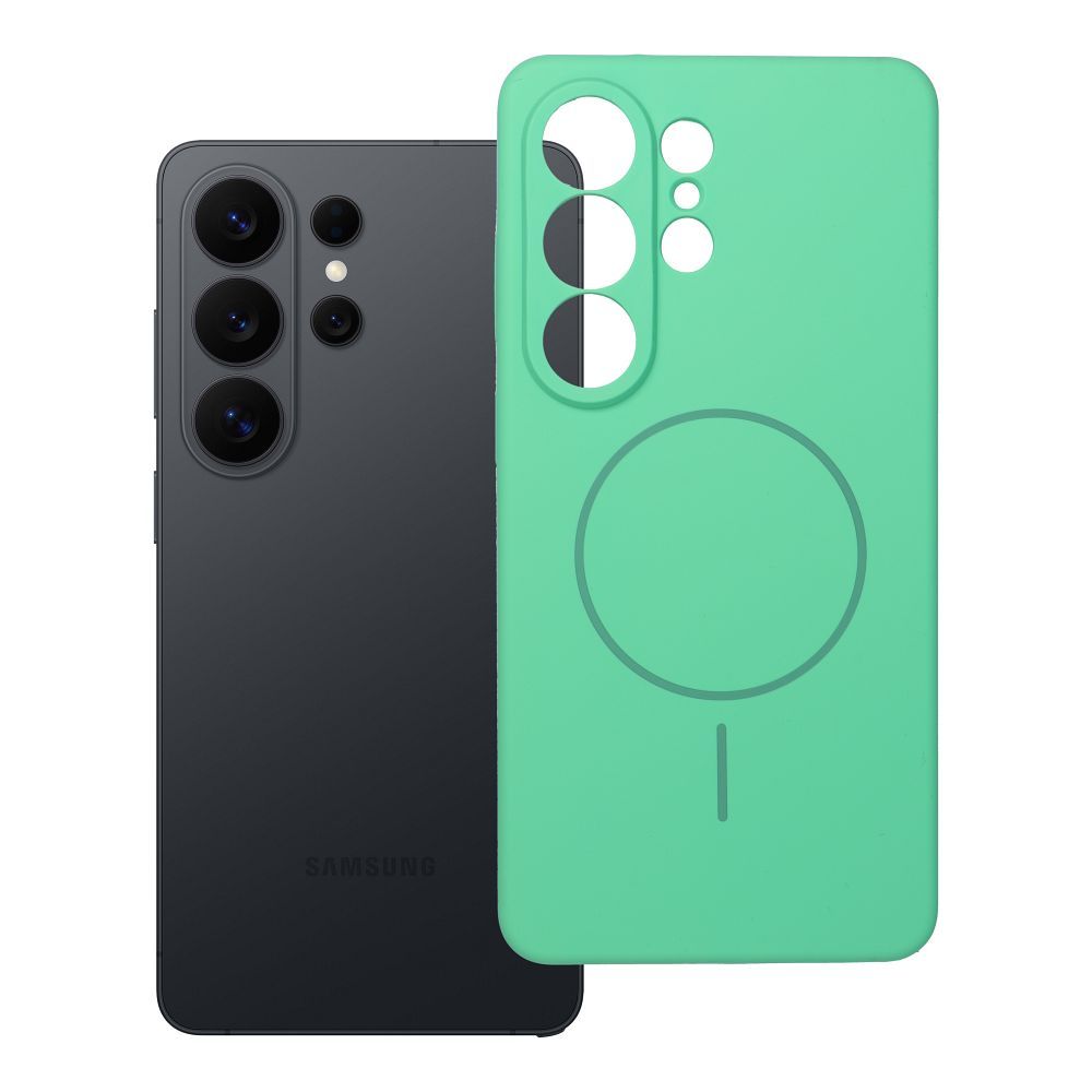 Чехол для Samsung S26 ULTRA Силиконовый 2 мм совместимый с MagSafe мятный