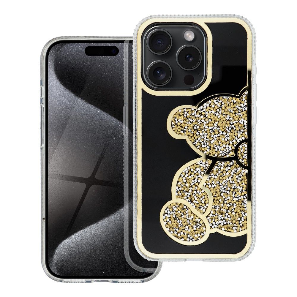 Чехол для iPhone 16 PRO Teddy Bear серебряный