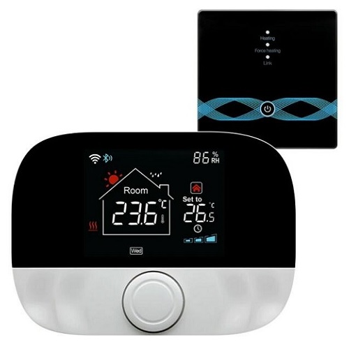TUYA programuojamas šildymo termostatas dujiniam katilui, Wi-Fi, RF, 3A