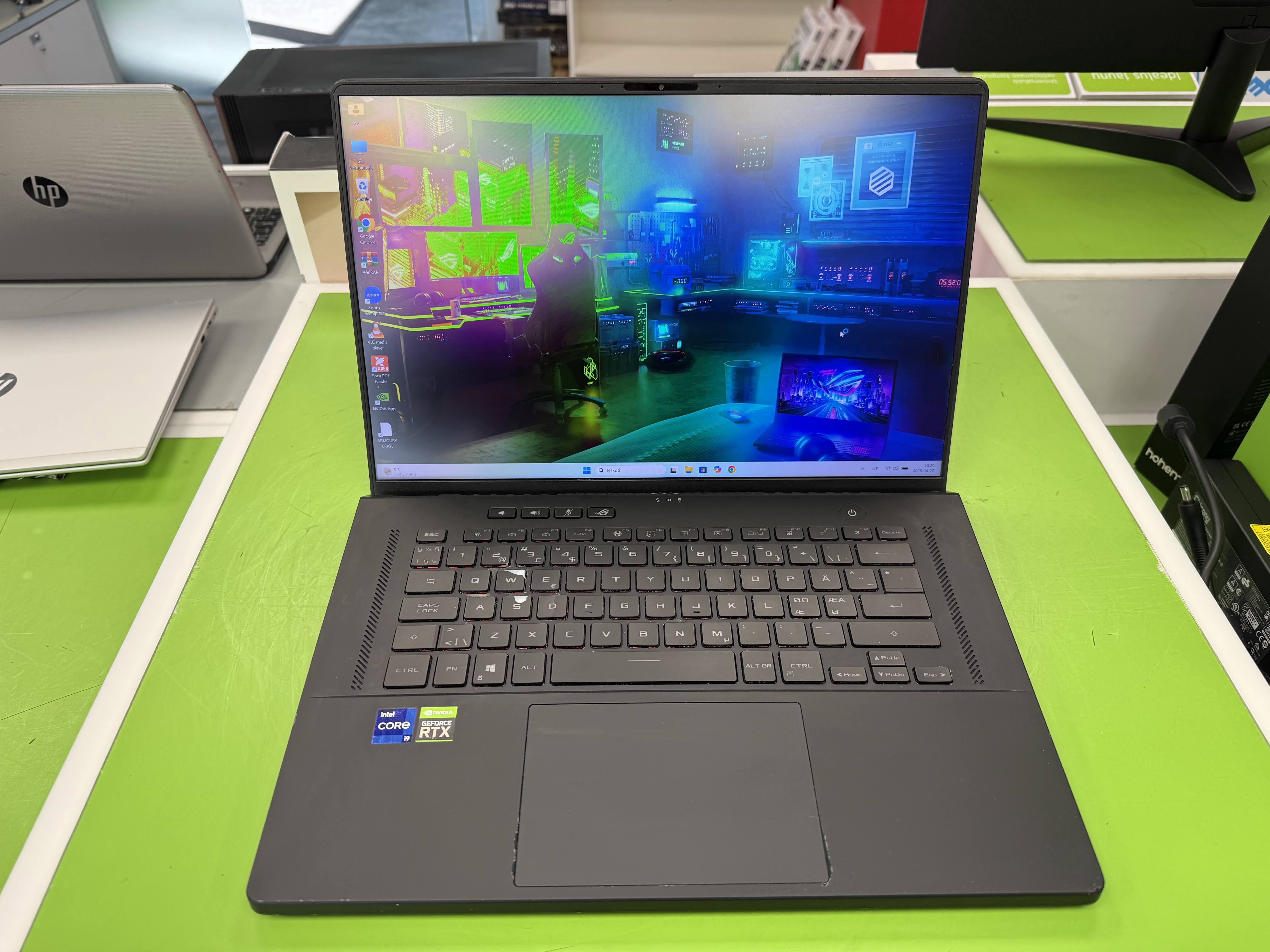 Nešiojamas kompiuteris ROG Zephyrus M16 GU603 i9-11900H / RTX 3070 / 512GB NVMe / 32GB RAM / 16" QHD
