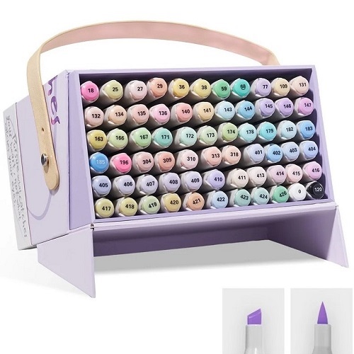 Double-sided marker pens ARRTX Oros 66 colours pastel tone shade