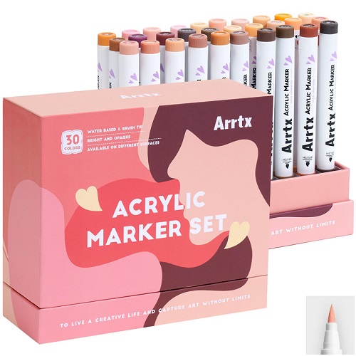 Acrylic marker pens ARRTX 30C 30 colours skin tone