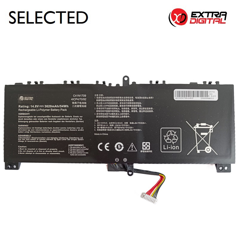 Notebook battery Asus C41N1709 3620mAh Extra Digital Selected