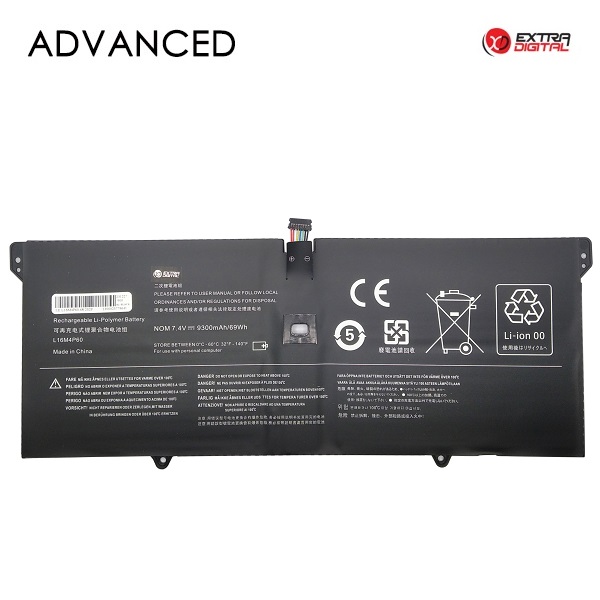 Notebook battery Lenovo L16M4P60, 9300mAh, Extra Digital Advanced