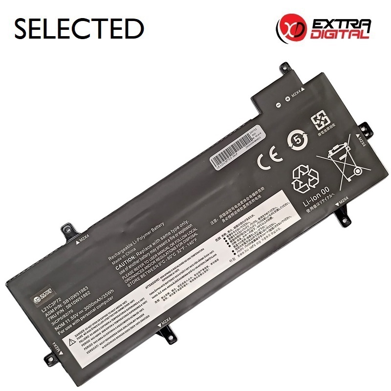 Notebook battery Lenovo L21C3P72, 3000mAh, Extra Digital Selected