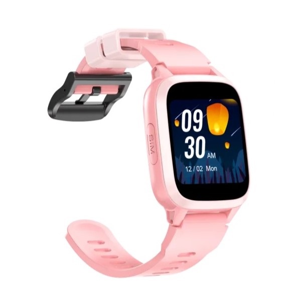 HiSmart Q112A 4G GPS išmanusis laikrodis vaikams su vaizdo skambučiais, rožinis