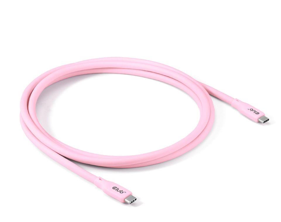 USB-C laidas 2m Rožinis CAC-3002 Club3D