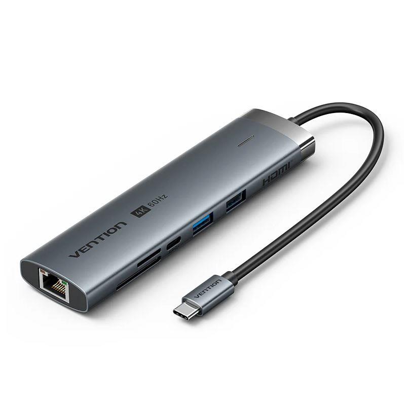 Vention USB-C 9-в-1 докинг-станция 4K 60Hz 100W