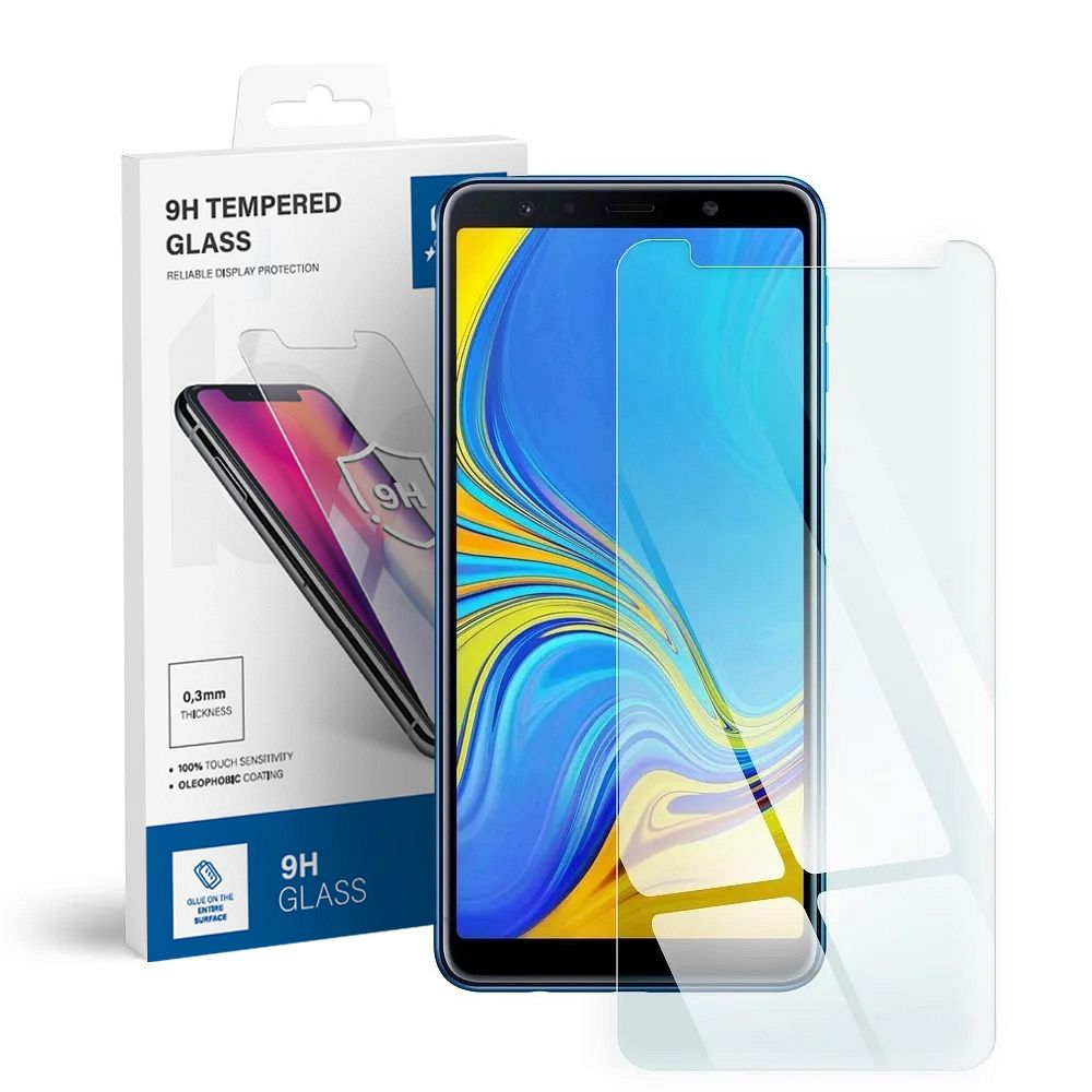 Закалённое стекло для Samsung Galaxy A7 2018 Blue Star