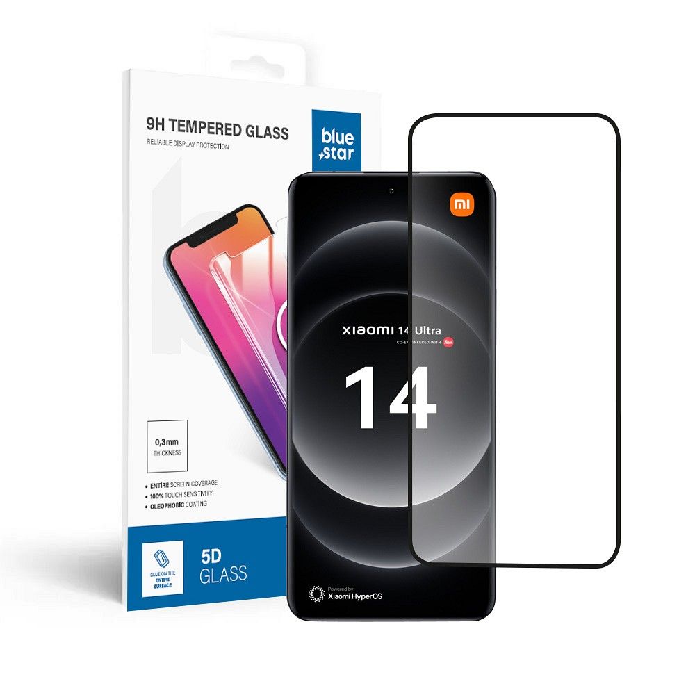 Apsauginis stiklas Blue Star - Xiaomi 14 Ultra - juodas