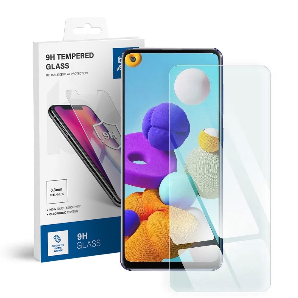 Tempered glass to Samsung Galaxy A21s Blue Star