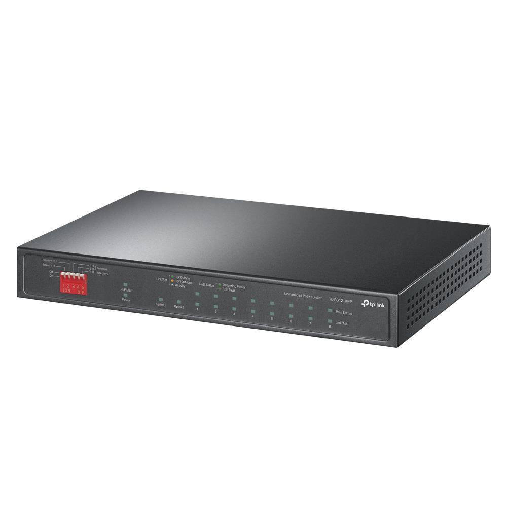 Komutatorius TP-LINK TL-SG1210PP 9 prievadai PoE+ 6 prievadai SFP