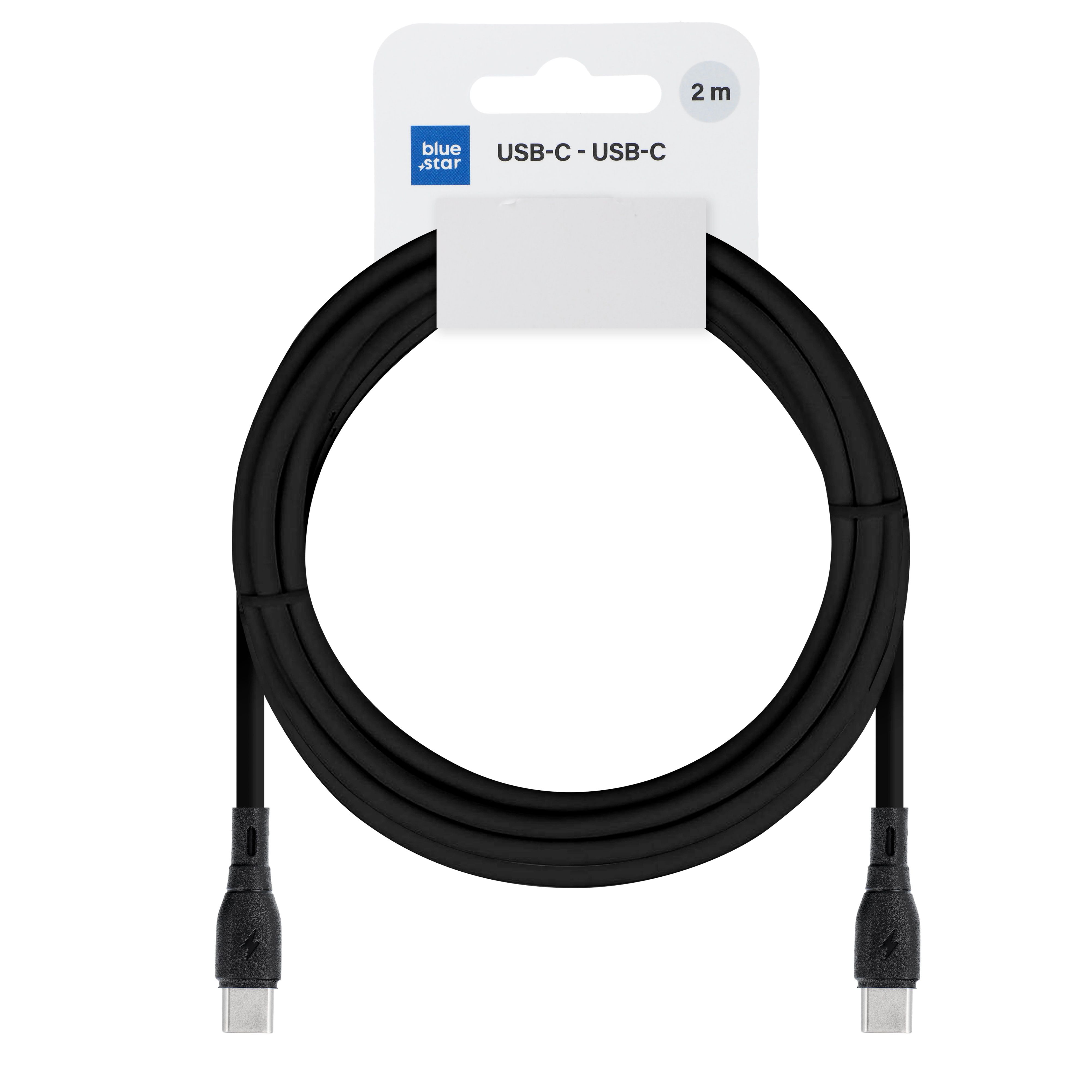 Кабель USB C to USB C Blue Star 3A 60W ECO 2 m PJ73-14-3 чёрный