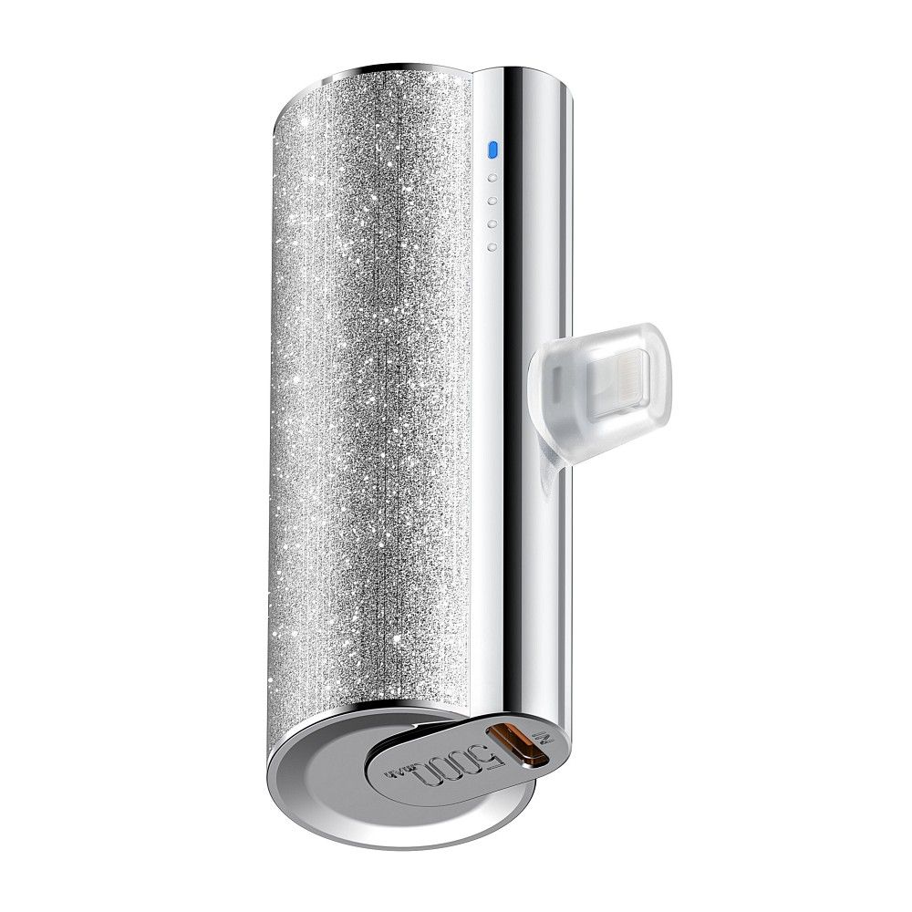 Powerbank Veger PlugOn (W0573P) PD QC3.0 2,4A 12W 5000 mAh with a built-in connector Lightning silver