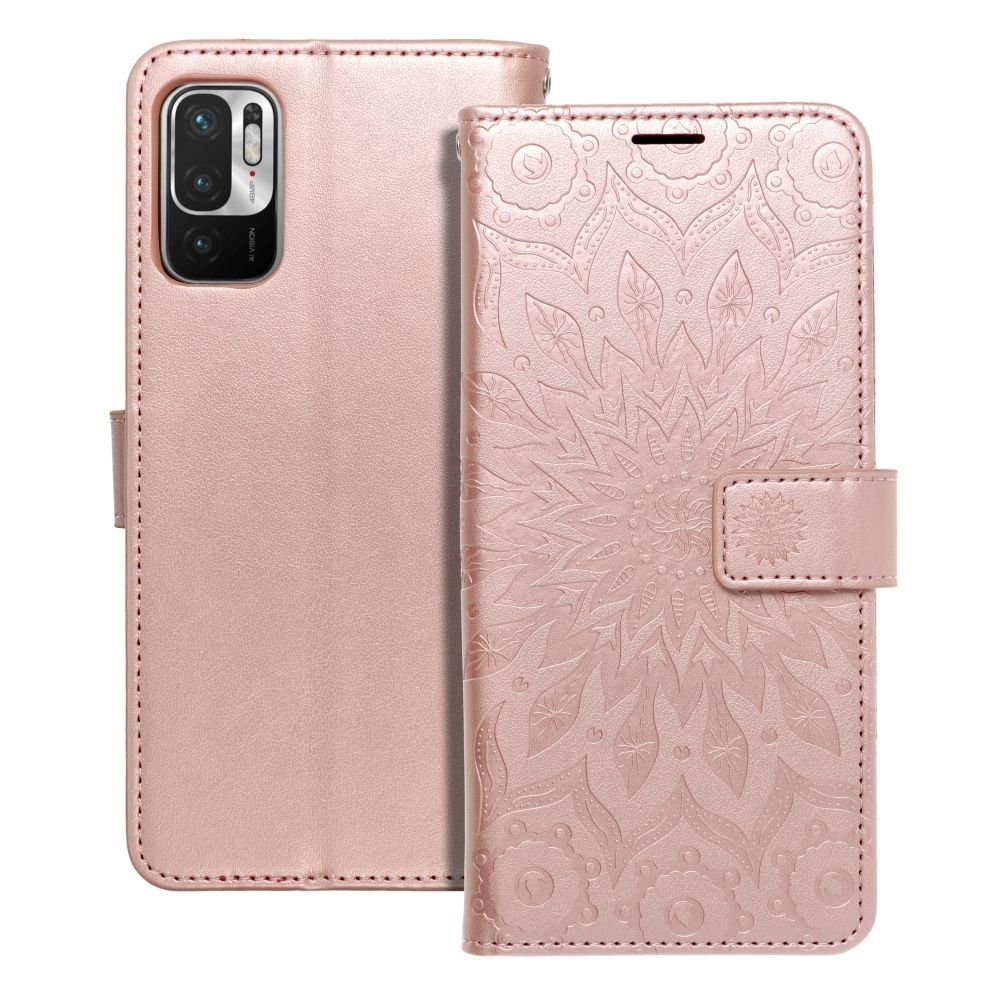 MEZZO Dėklas telefonui XIAOMI Redmi Note 10 5G / Poco M3 Pro / Poco M3 Pro 5G mandala rožinio aukso spalvos