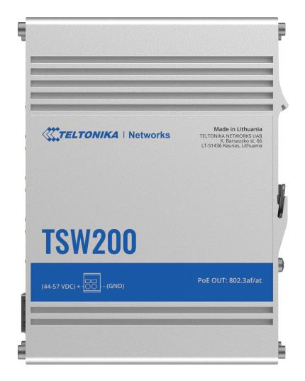Komutatorius Teltonika TSW200 8 prievadų PoE 240 W
