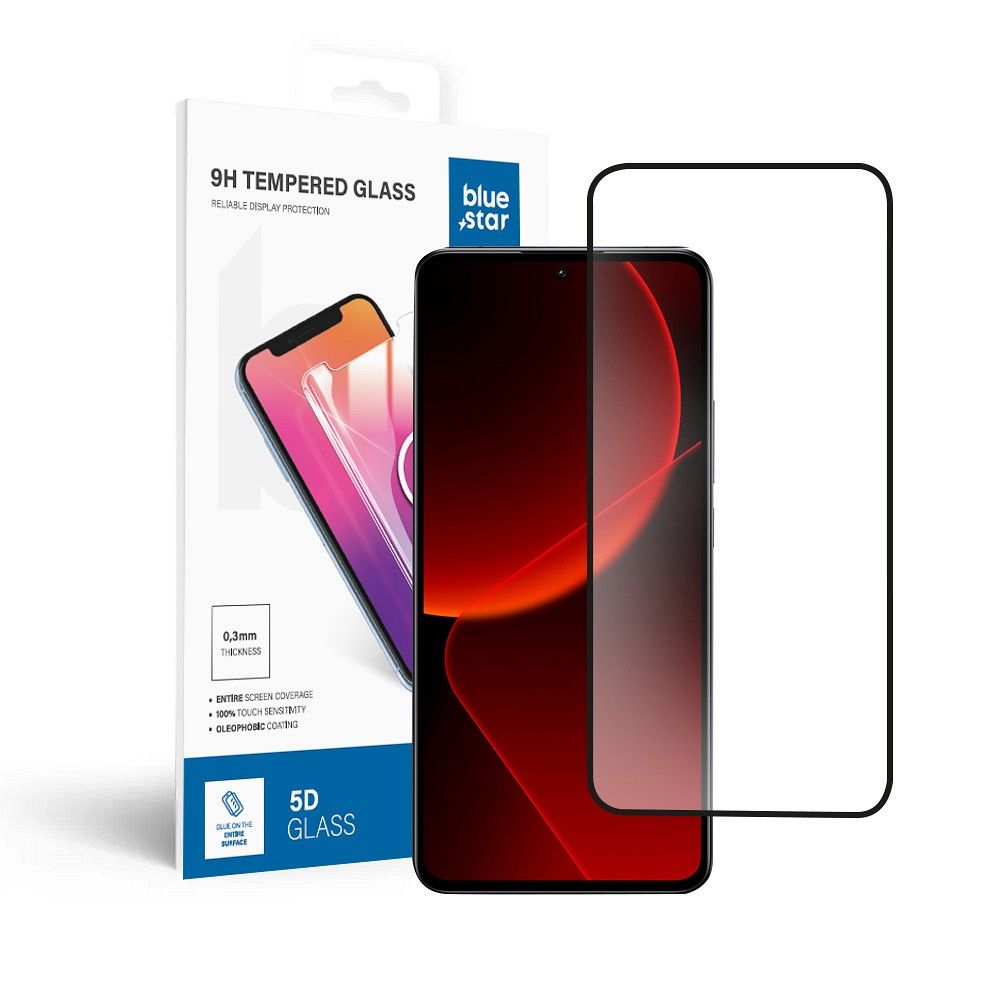 Закалённое стекло для Xiaomi 13T PRO Blue Star 5D чёрное