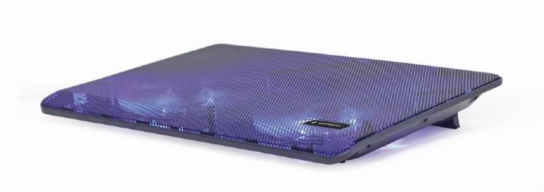 Nešiojamo kompiuterio aušinimo stovas su LED GEMBIRD NBS-2F15-05