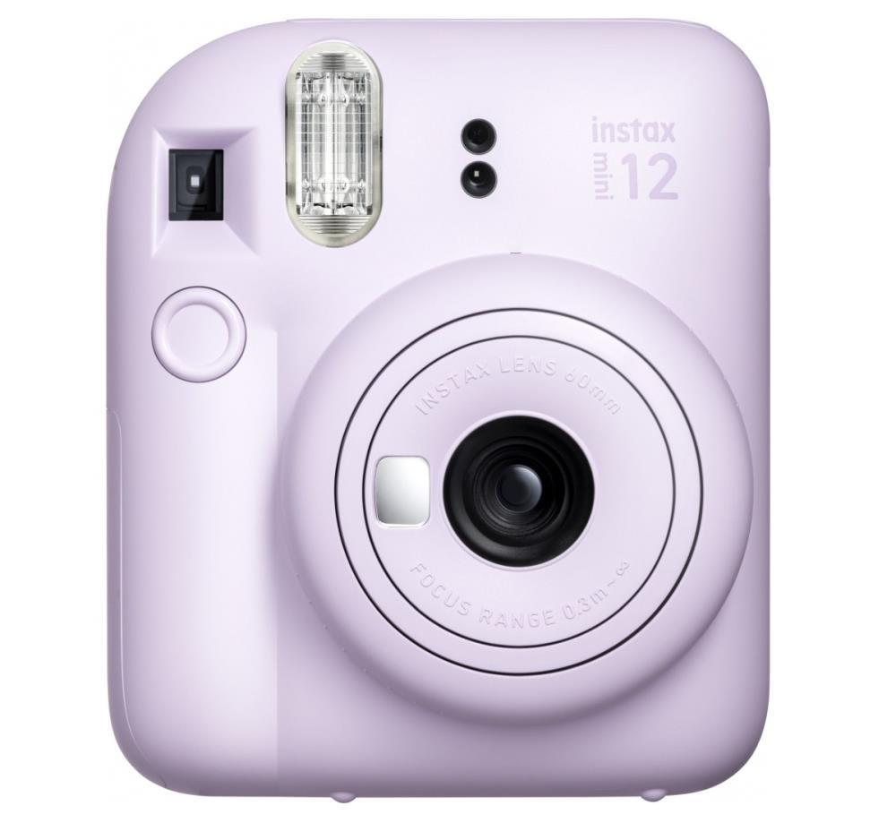 FUJIFILM Instax Mini 12 momentinis fotoaparatas su 10 blizgių lapelių violetinis