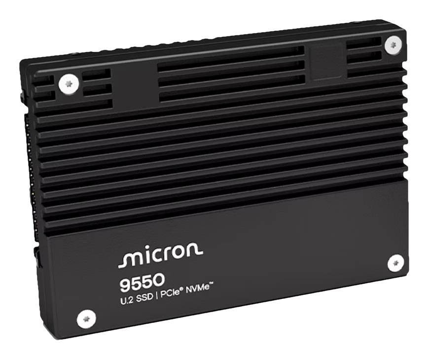 Micron 9550 MAX 12.8TB NVMe SSD diskas U.2 skaitymas 14000 MB/s rašymas 10000 MB/s