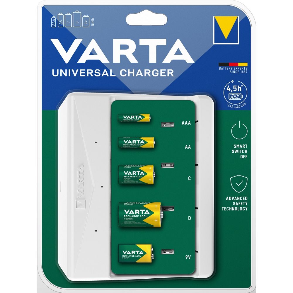 VARTA UNIVERSAL CHARGER 57658 9V, R14, R20 (без батареек)