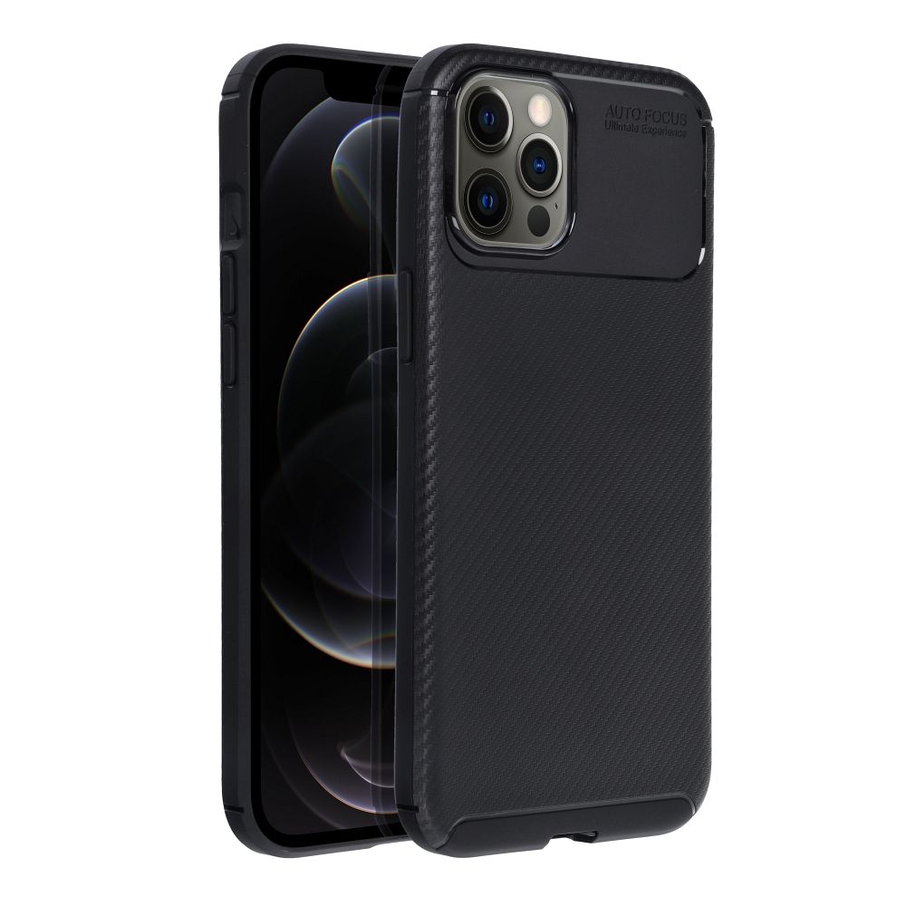 Чехол для iPhone 12 PRO MAX Carbon Premium чёрный