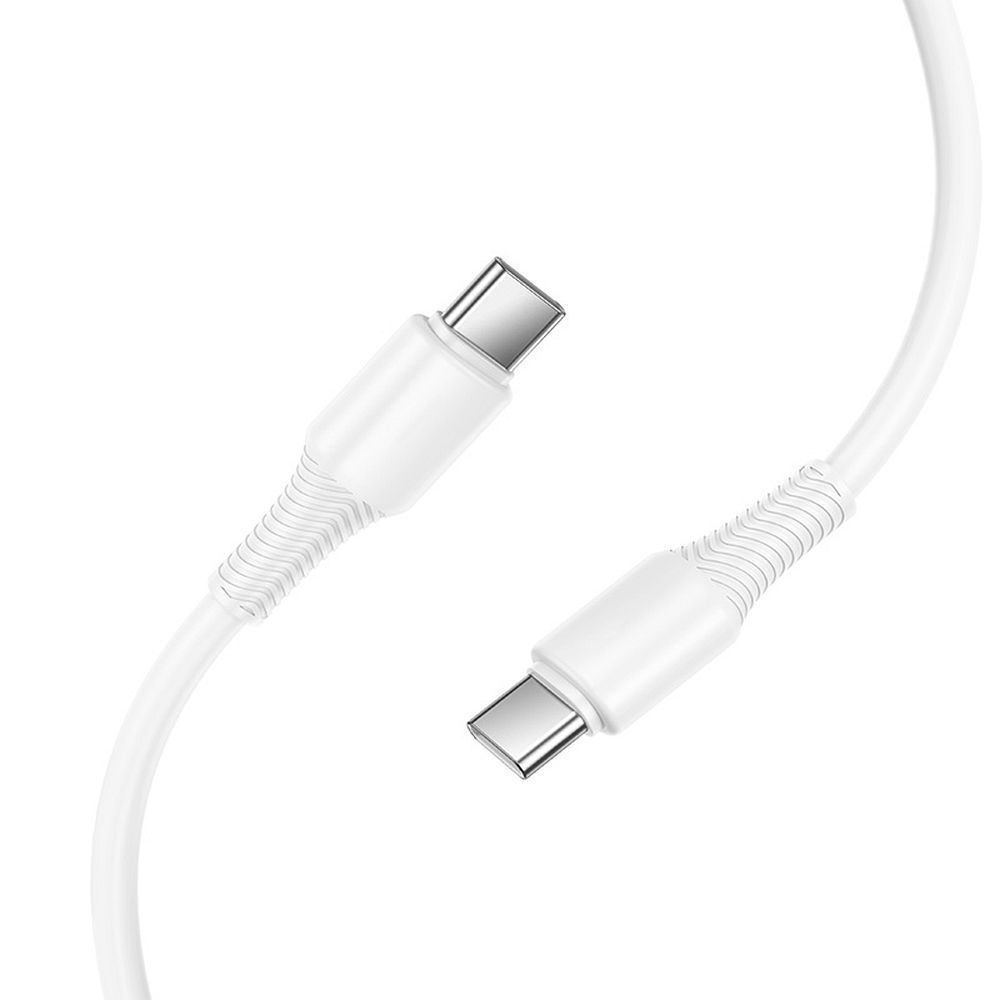 Кабель USB C to USB C Hoco 3A 60W 1 m X120 белый