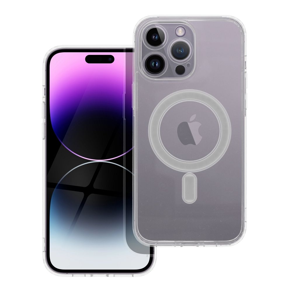 Чехол для iPhone 14 PRO MAX Clear Mag Cover (STR / CAMERA PROTECTION) совместимый с MagSafe прозрачный