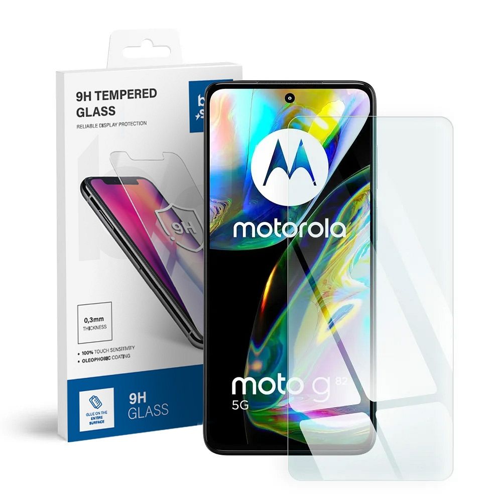 Tempered glass to Motorola G82 Blue Star