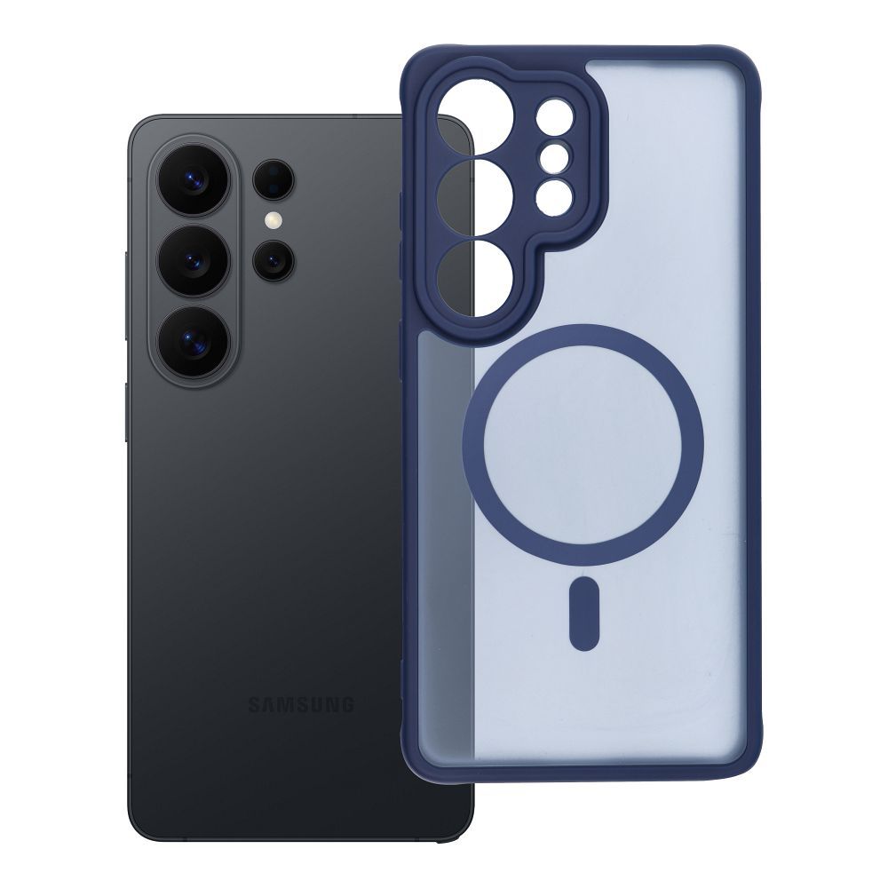 Чехол для Samsung S26 ULTRA Full Matte Mag Cover совместимый с MagSafe синий