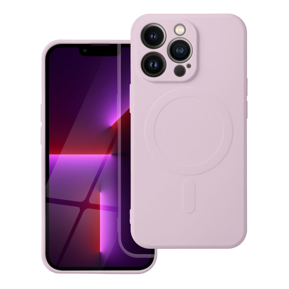 SILICONE MAG COVER dėklas telefonui, suderinamas su MagSafe, IPHONE 13 Pro rožinis