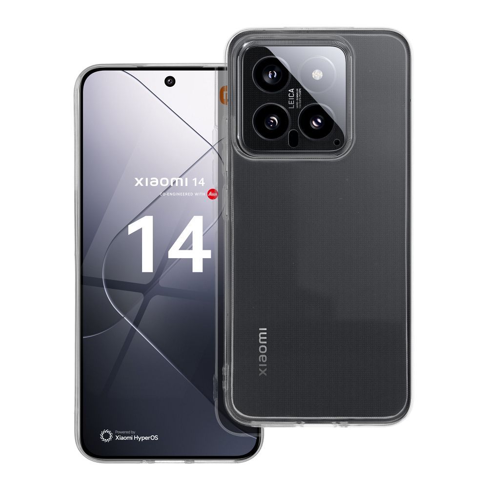 Dėklas telefonui XIAOMI 14 (kameros apsauga) - skaidrus, 2 mm