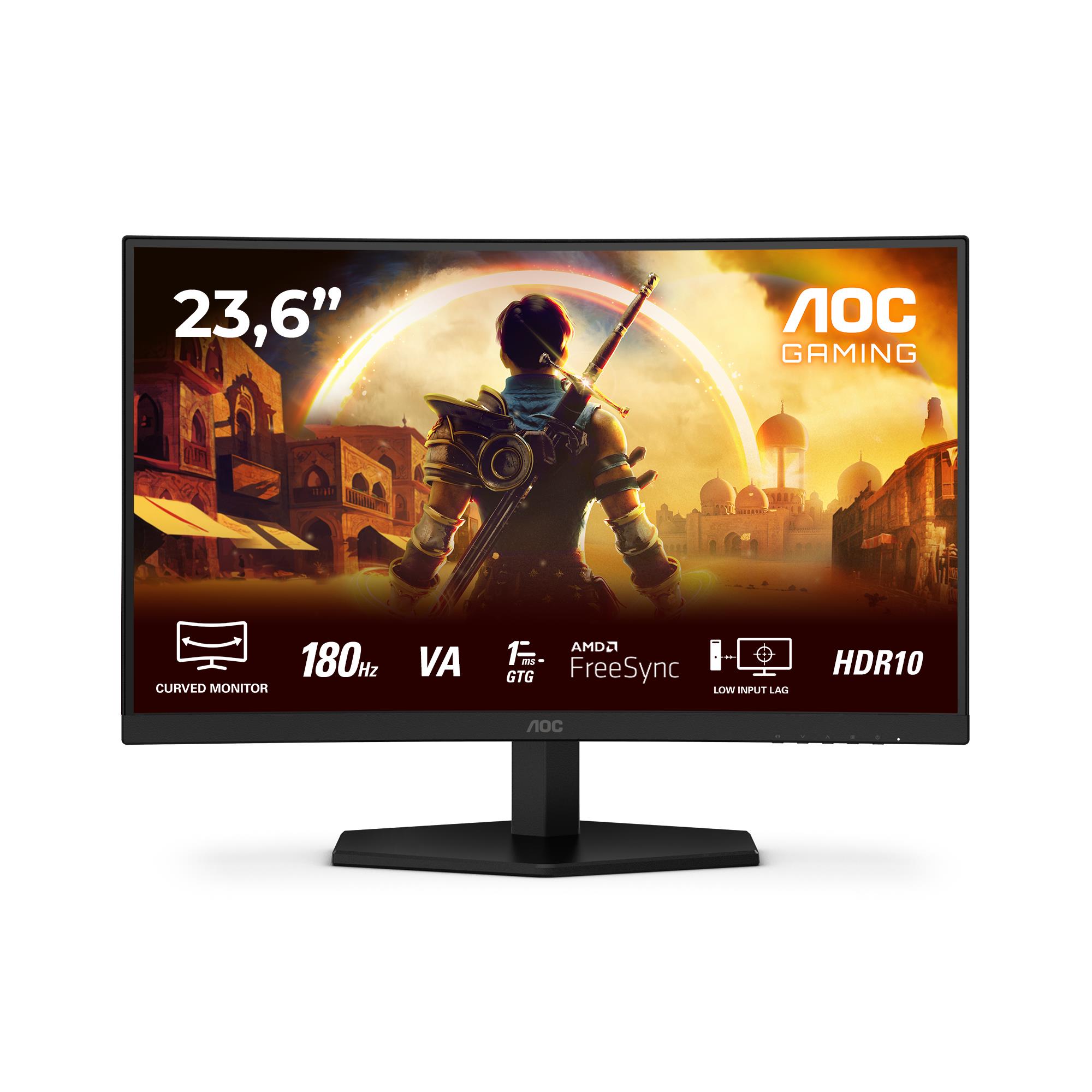 AOC C24G42E 23.6" Full HD 1920 x 1080 180 Hz lenktas LED monitorius