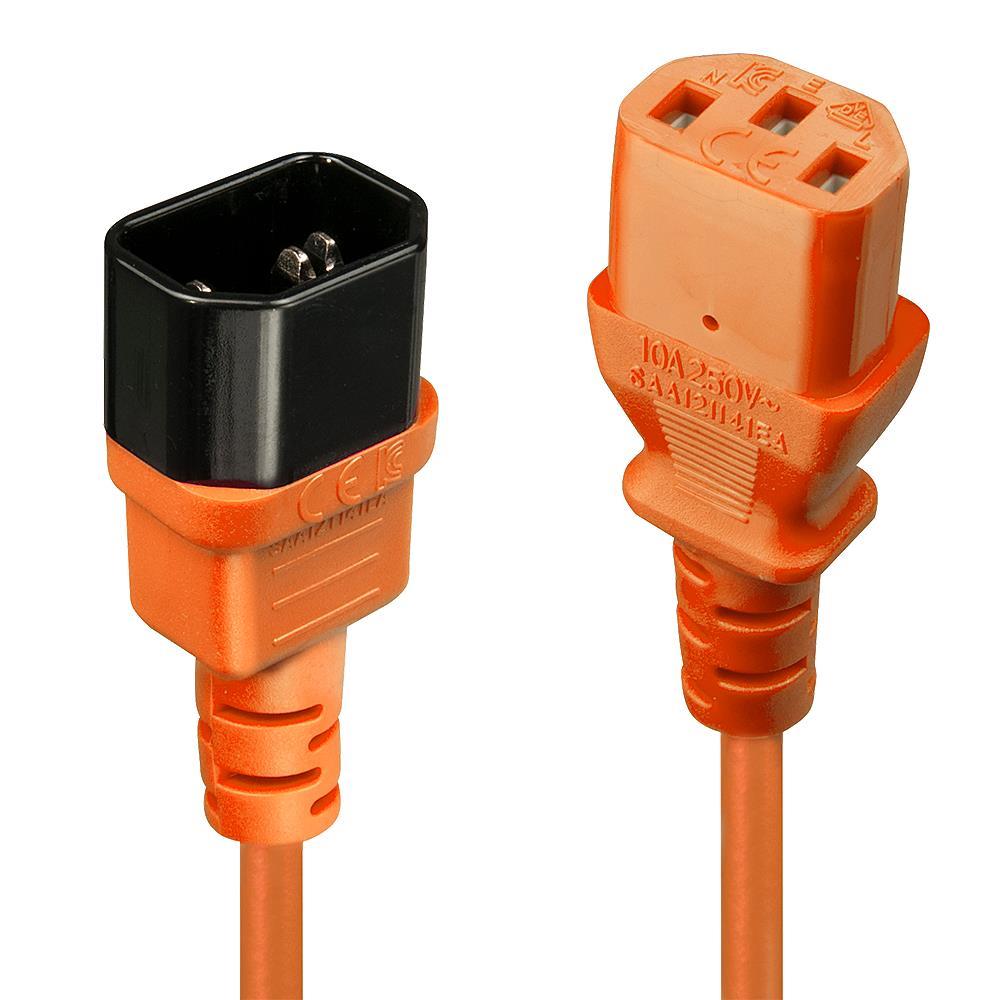 Lindy IEC maitinimo ilginimo laidas 0.5m oranžinis