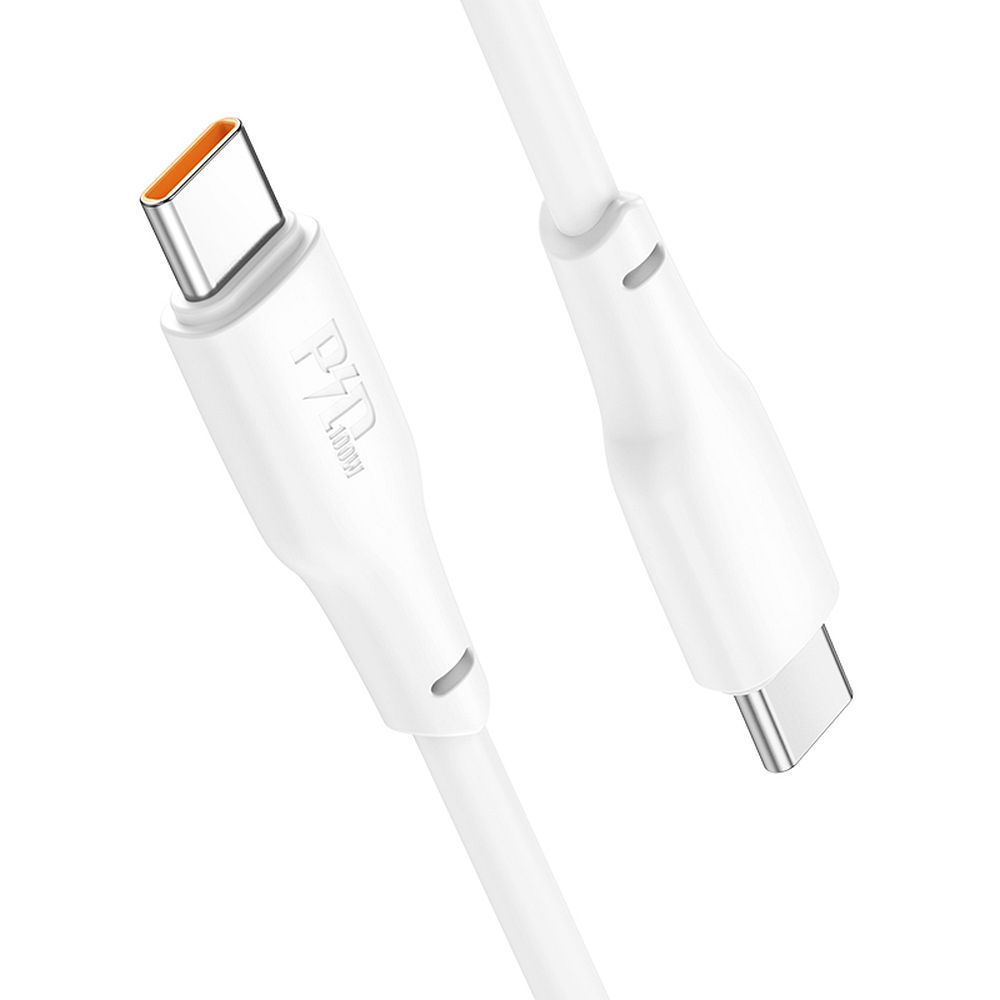 Kabelis USB C į USB C Hoco 3A 100W 1 m X93 baltas