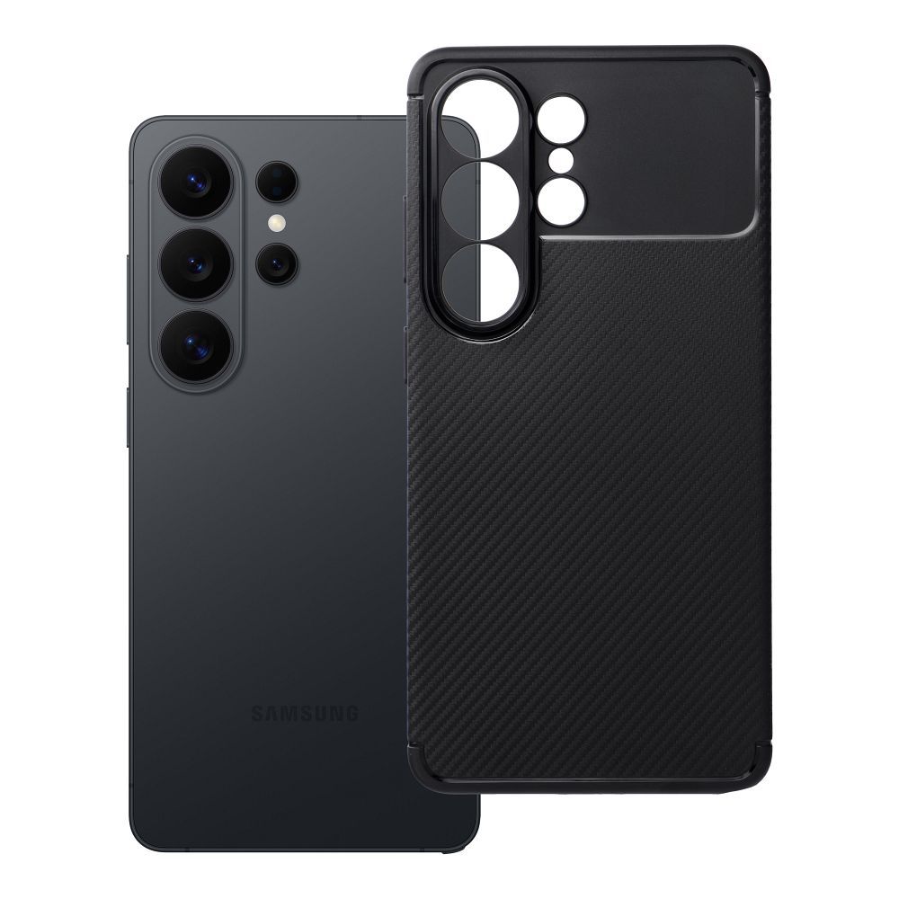 Чехол для Samsung S26 ULTRA Carbon Premium чёрный