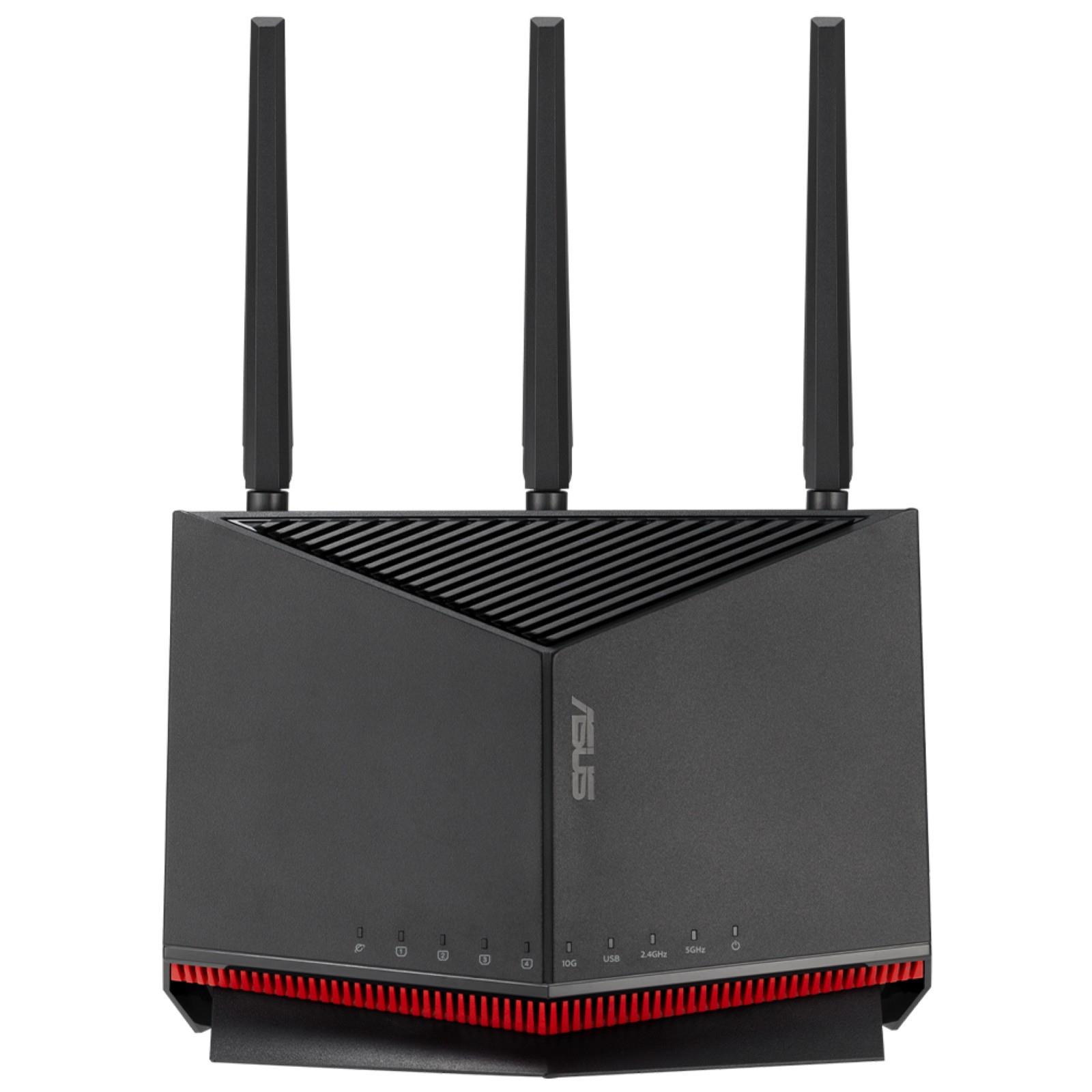 ASUS RT-BE86U Wireless Router 6800 Mbps Mesh Wi-Fi 7 USB 2.0 3x2.5GbE 2 LAN/WAN 4 Antennas