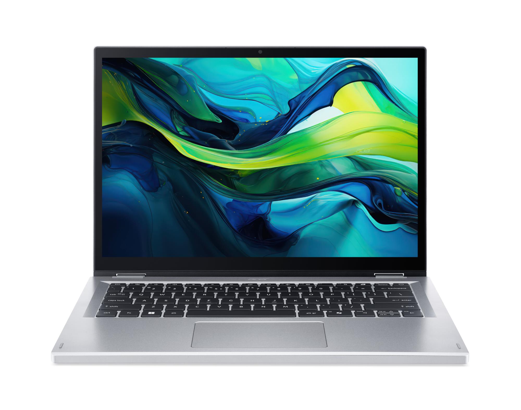 Acer Aspire Go Spin 14 AGSP14-31PT nešiojamasis kompiuteris Intel N150 14" 1920x1200 jutiklinis ekranas 16GB RAM 512GB SSD Windows 11 Home sidabrinė