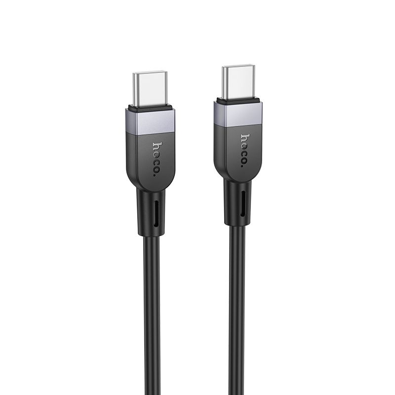 Силиконовый кабель USB-C — USB-C Hoco 3A 60W 3 м X109 чёрный