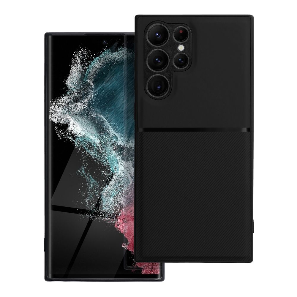 NOBLE dėklas telefonui SAMSUNG S22 Ultra juodas