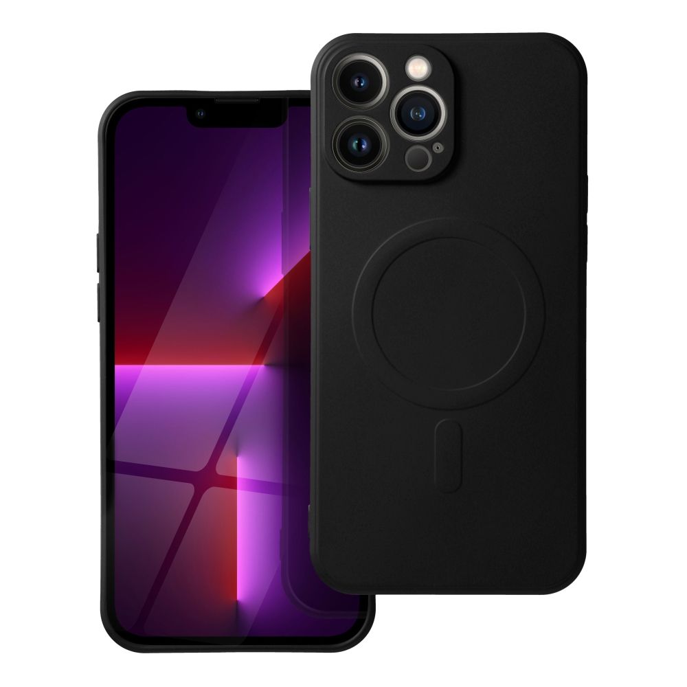 Чехол для iPhone 13 Pro Max силиконовый Mag Cover совместимый с MagSafe чёрный