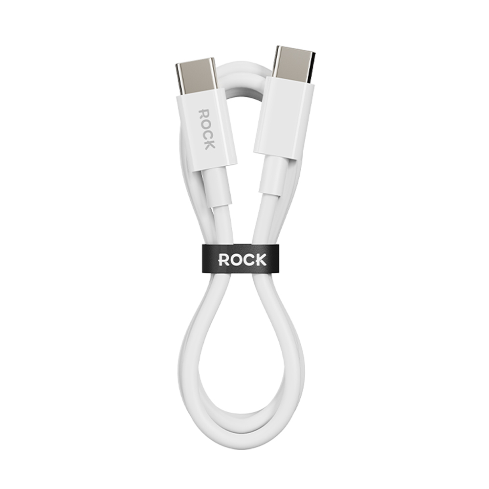 Rock Кабель P8 Basic Series - Type C to Type C - PD 60W 3A 1 метр белый
