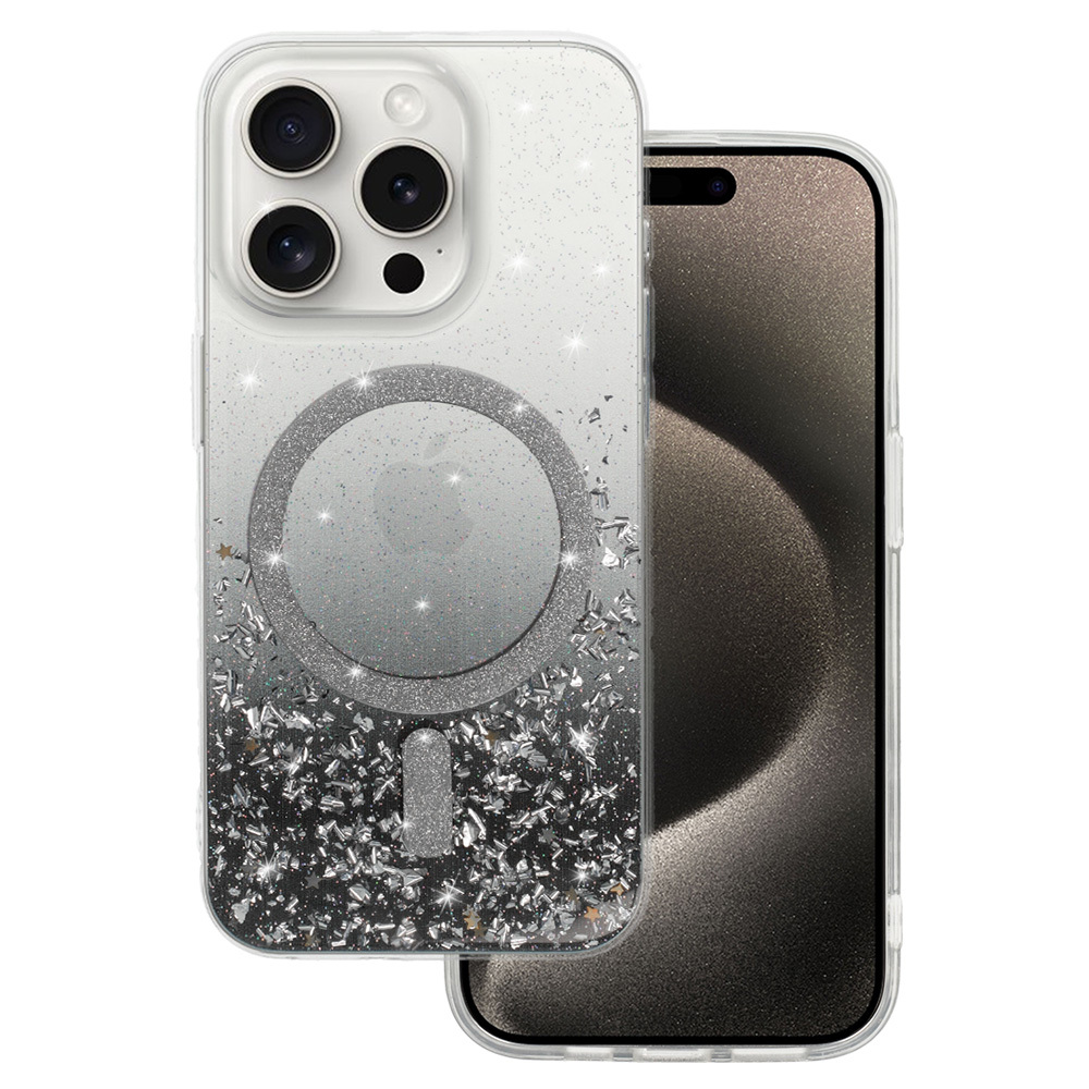 Tel Protect Moonlite Magnetinis dėklas telefonui Samsung Galaxy S24 Ultra juodas permatomas