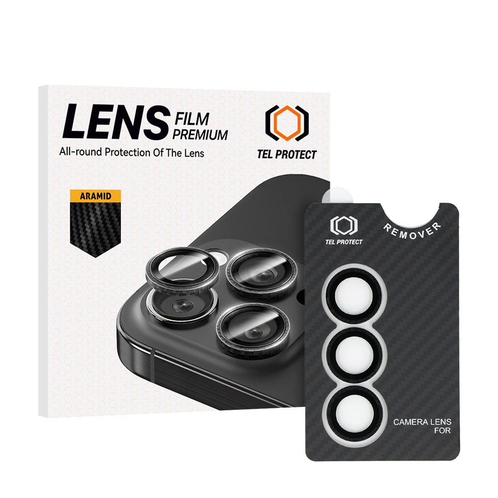 Закалённое стекло Tel Protect 3D Lens Aramid Series на камеру для Samsung Galaxy S25 (линз 3 шт.)