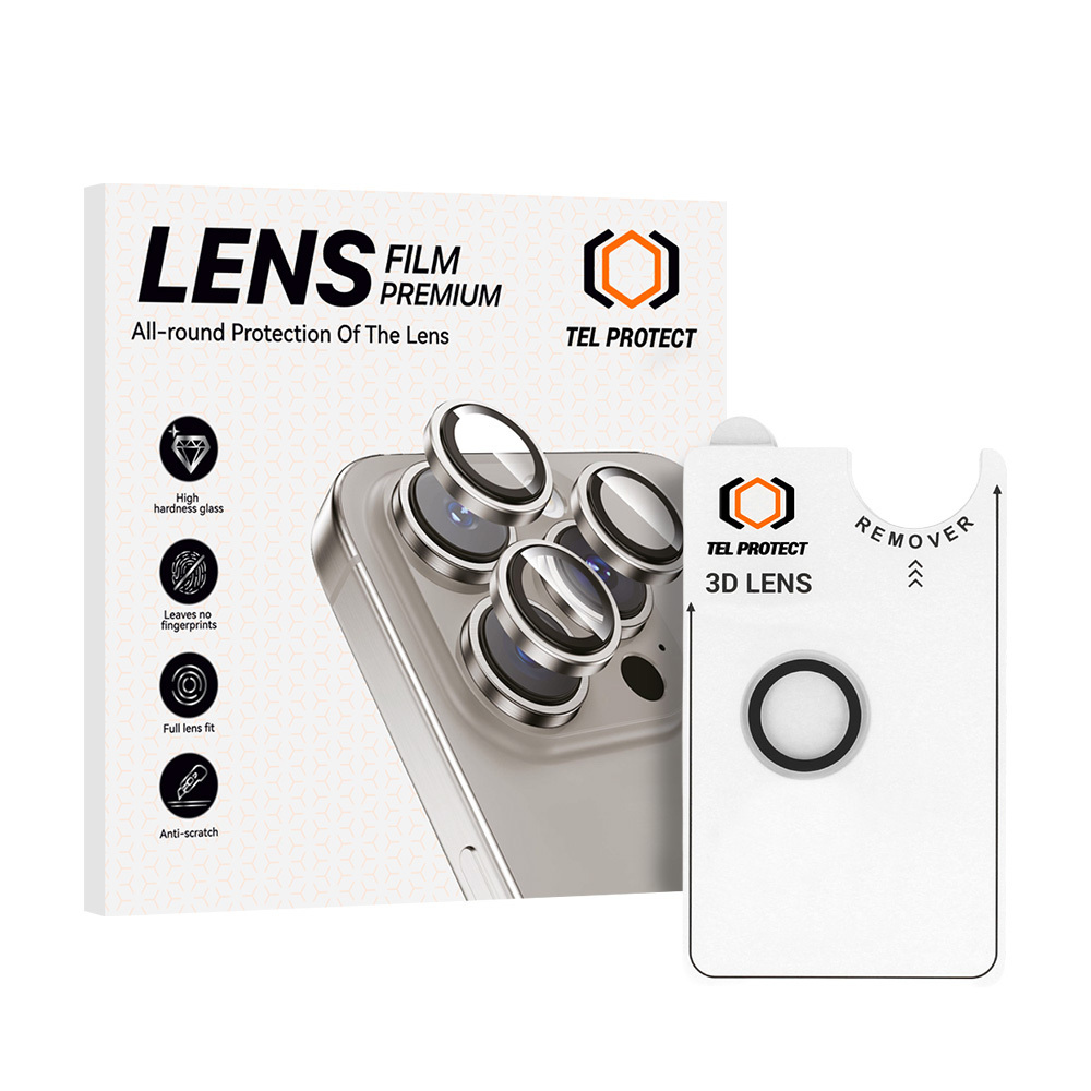 Apsauginis stiklas objektyvui Tel Protect 3D Lens Aramid Series (1 vnt.) iPhone 17 Air skaidrus
