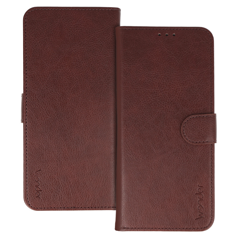WONDER COMMON Универсальный чехол-книжка (SIZE M) для Samsung S21/S10/Note/Note 2/Note 3/Huawei P30 Lite/P9/P9 Lite/Sony Xperia Z3/Z4/Z5 коричневый