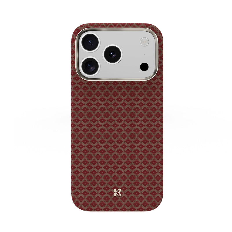 "Benks" magnetinis šarvas Air Armor Grid Kevlar korpusas su metaliniu rėmeliu 600D (0069), skirtas Iphone 17 Pro orange