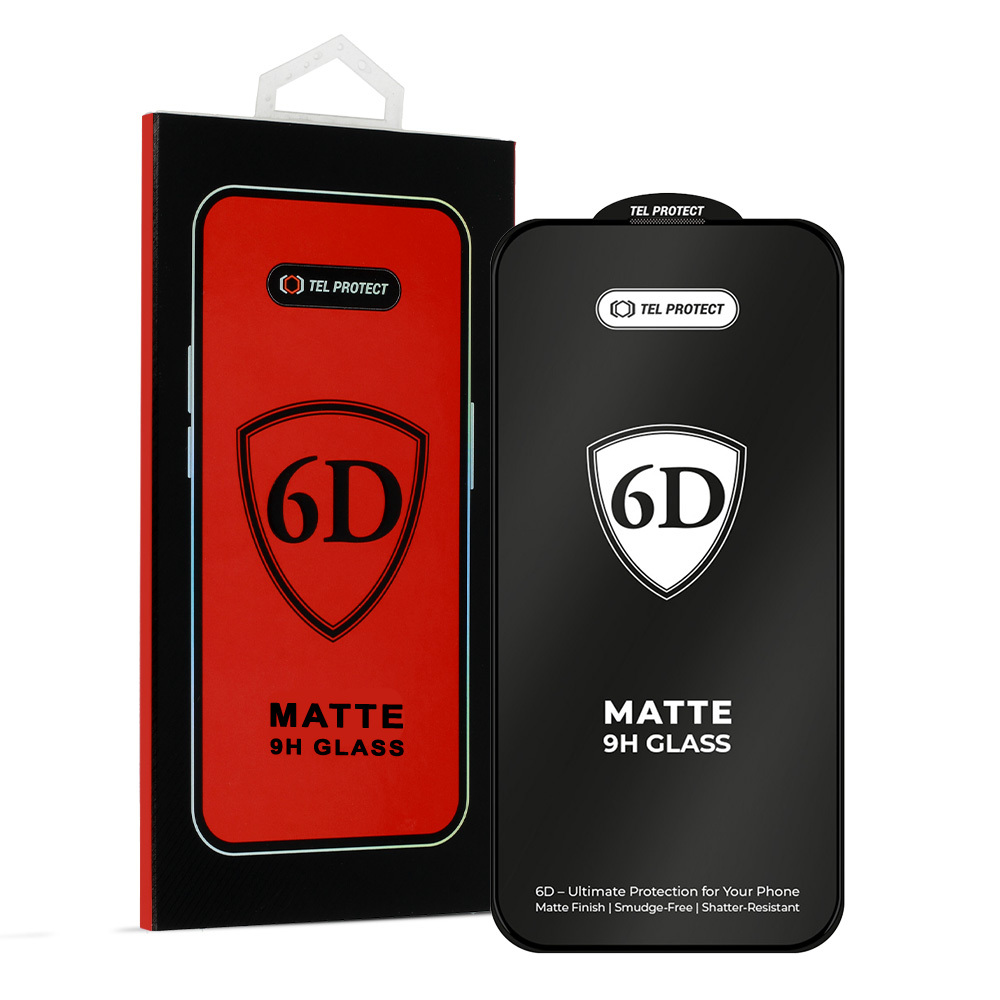 Tel Protect Full Glue 6D Matt Tempered Glass for Xiaomi 17/17 Pro Black